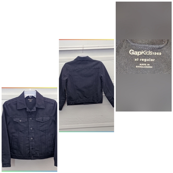 GAPKIDS 1969 DISTRESSED GREY DENIM JACKET - Picture 2 of 4
